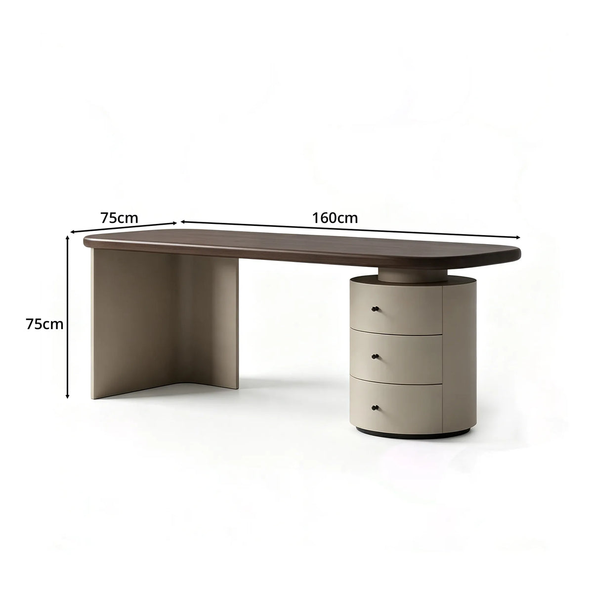 LUXORA Modern Walnut Desk E0 Multi-Layer Wood Large Storage 140/160cm for Study Home Office