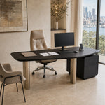 LUXORA Modern Desk & Bookshelf System ENF Board Smart Power Storage 140/160cm for Study Home Office
