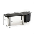 LUXORA Modern Desk & Bookshelf System ENF Board Smart Power Storage 140/160cm for Study Home Office