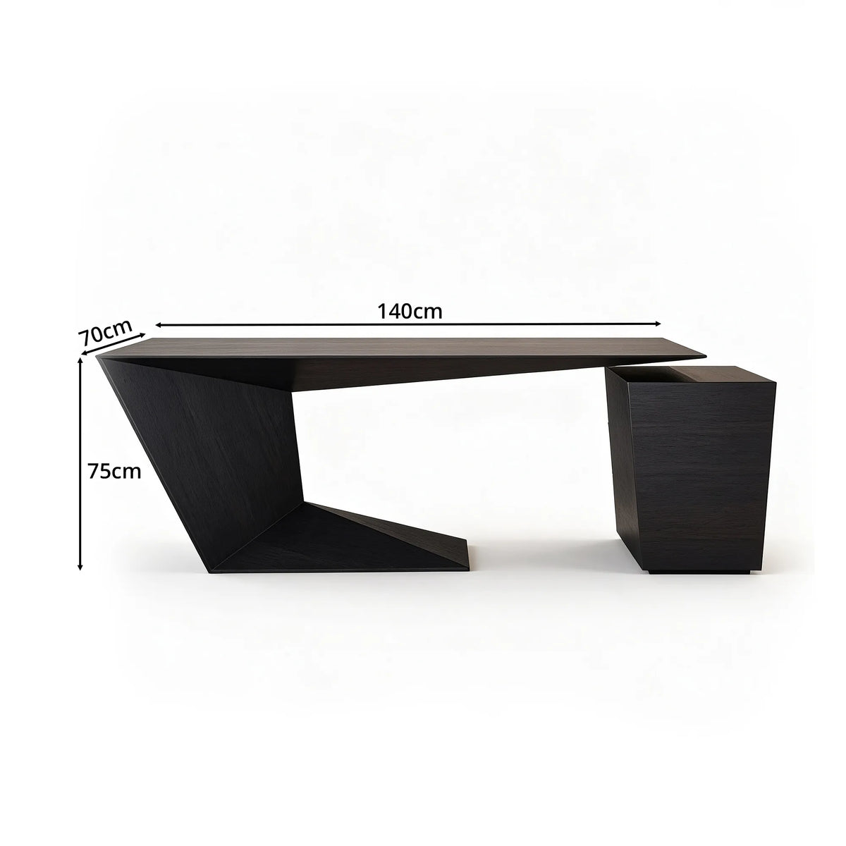 LUXORA Modern Multifunctional Desk ENF Board Smoked Wood Smart Power Storage 140/160cm for Study Home Office