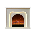 LIVARA 120cm Effect, Dual Frame, TV Cabinet Solid Flame 3D Options, Fireplace with Wood - Design Electric Functional Core Elegant Storage