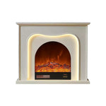 LIVARA 120cm Effect, Dual Frame, TV Cabinet Solid Flame 3D Options, Fireplace with Wood - Design Electric Functional Core Elegant Storage