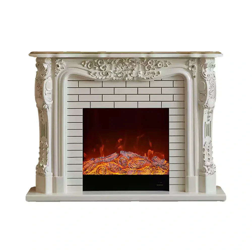 LIVARA 150cm Frame, 3D Flame, Options, Storage Electric Functional Wood - Effect, Realistic Solid Fireplace Remote Dual Core Cabinet TV Control, Flame White