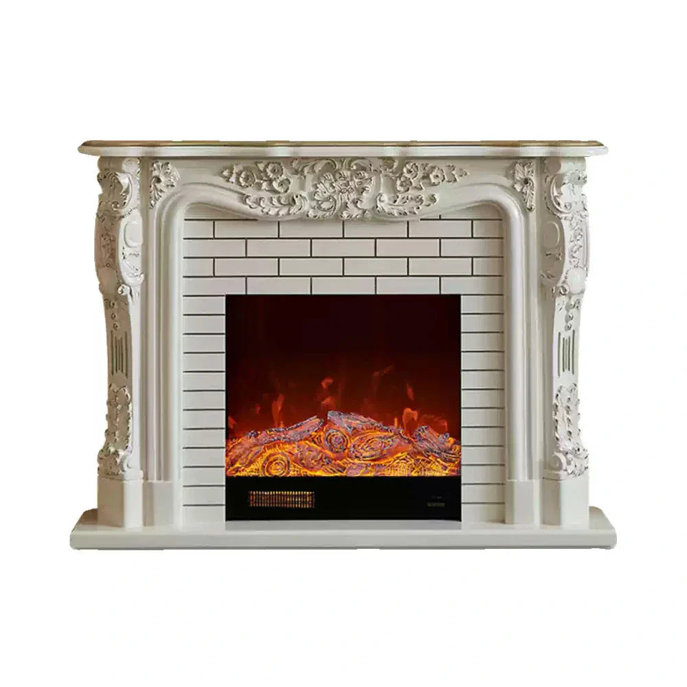 LIVARA 150cm Frame, 3D Flame, Options, Storage Electric Functional Wood - Effect, Realistic Solid Fireplace Remote Dual Core Cabinet TV Control, Flame White