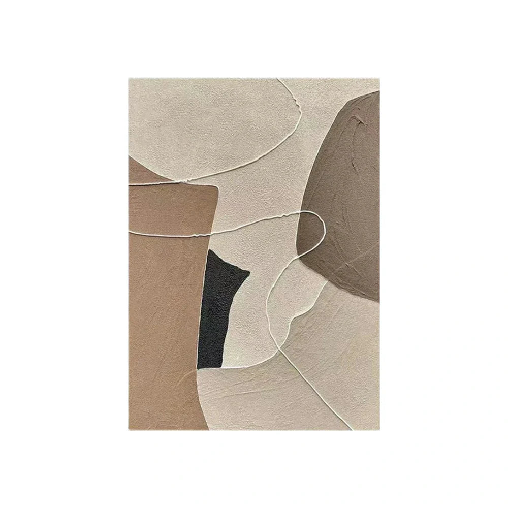 LUXORA Hand Enhance and to Stylish 70/100/140cm Oil Balance Art Abstract Texture with Gentle Canvas Layered Calm Painted Painting Home Neutral Interiors