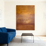 LUXORA Hand Modern Refined and Canvas Art Home Subtle Painting 70/100/140cm with and Details Peaceful Geometry Elegant Oil for Brush Soft Painted Environments