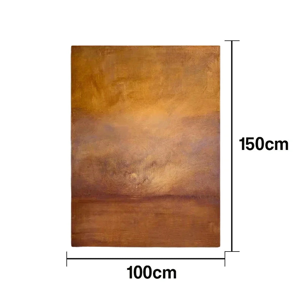 LUXORA Hand Modern Refined and Canvas Art Home Subtle Painting 70/100/140cm with and Details Peaceful Geometry Elegant Oil for Brush Soft Painted Environments