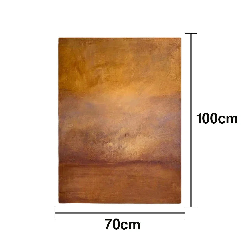 LUXORA Hand Modern Refined and Canvas Art Home Subtle Painting 70/100/140cm with and Details Peaceful Geometry Elegant Oil for Brush Soft Painted Environments