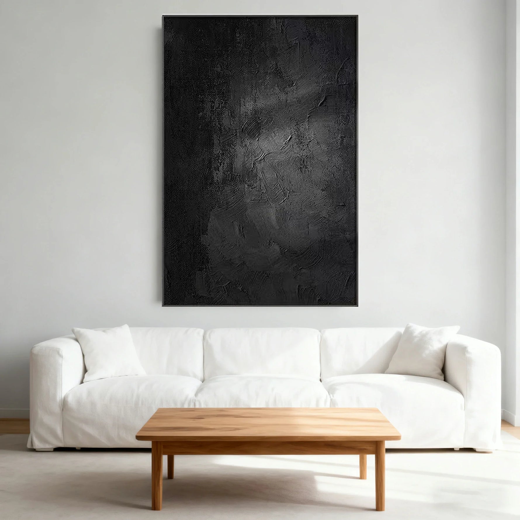 LUXORA Hand Neutral Peaceful Art Canvas Painted and Crafted 70/100/140cm Hand-Painted Oil Interior for Simple Painting Environments