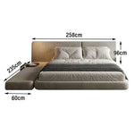 LUXORA Upholstered Support, Bed Steel Solid 150/180cm, Wood Larch Velvet Frame - Edges Anti-Slip Design Padded Headboard, Matte Grey