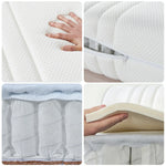 LUXORA Mattress Natural 7-Zone Comfort Pocket 150/180cm, Cover Spring, Breathable for Removable Latex - White