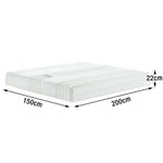 LUXORA Mattress Natural 7-Zone Comfort Pocket 150/180cm, Cover Spring, Breathable for Removable Latex - White