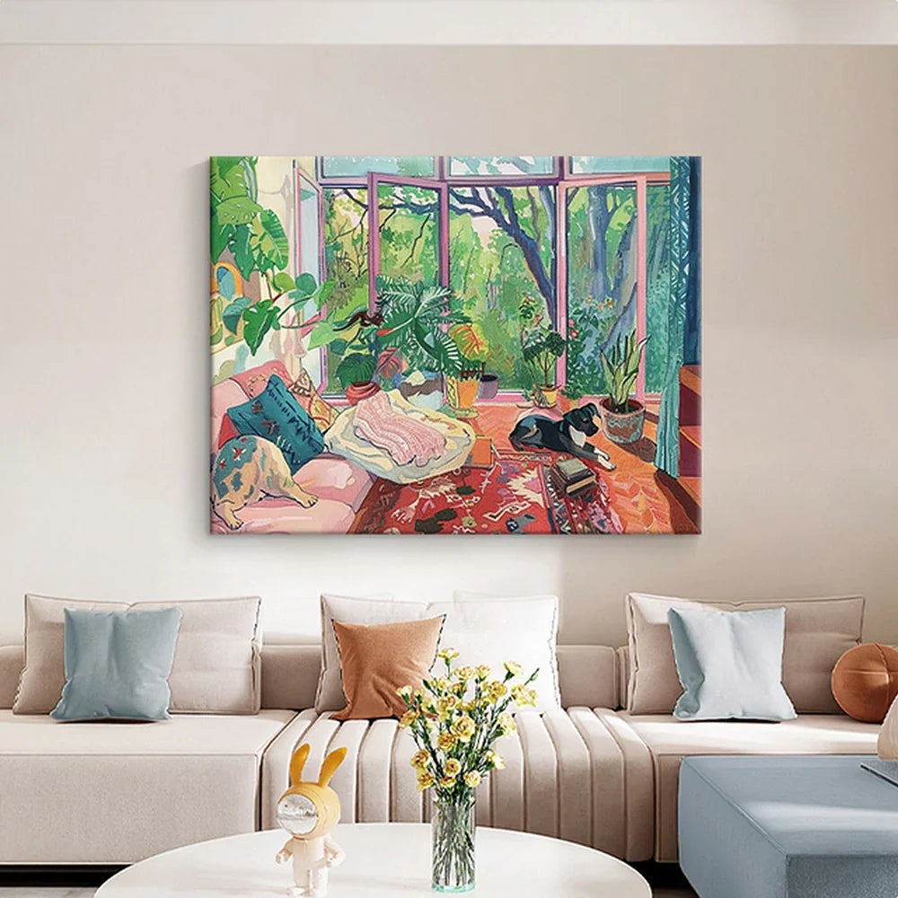 LUXORA Hand Painting Art Complements That Painted Simple 65/105/155cm Abstract Neutral and Modern Wall Oil Interiors