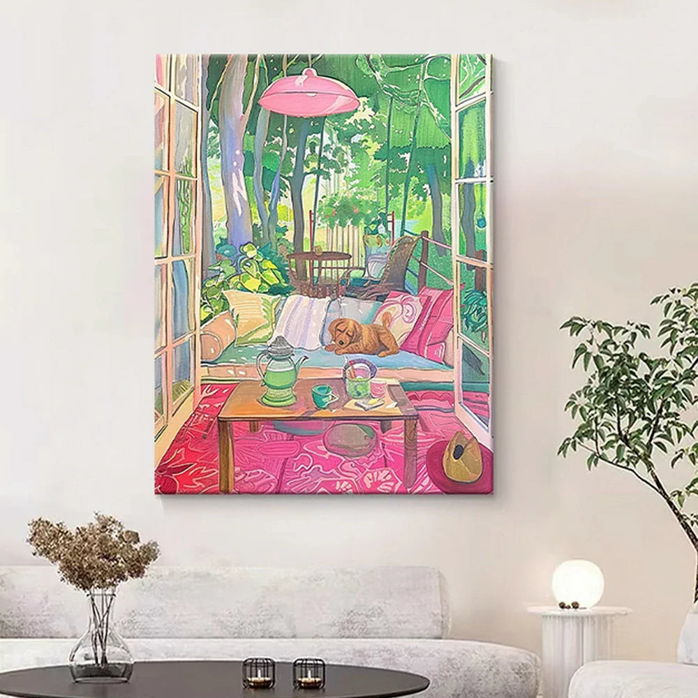 LUXORA Hand with 50/80/120cm Brush Oil Painting Balanced Art Elegant and Clean Painted Motions Minimalist Structure