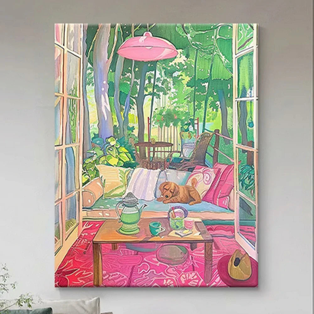 LUXORA Hand with 50/80/120cm Brush Oil Painting Balanced Art Elegant and Clean Painted Motions Minimalist Structure