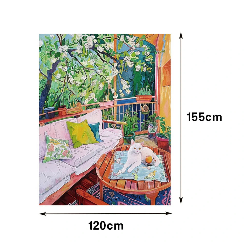 LUXORA 50/80/120cm Hand-Painted Oil Painting - Neutral Canvas Wall Art That Embodies Calm and Simple Home Design