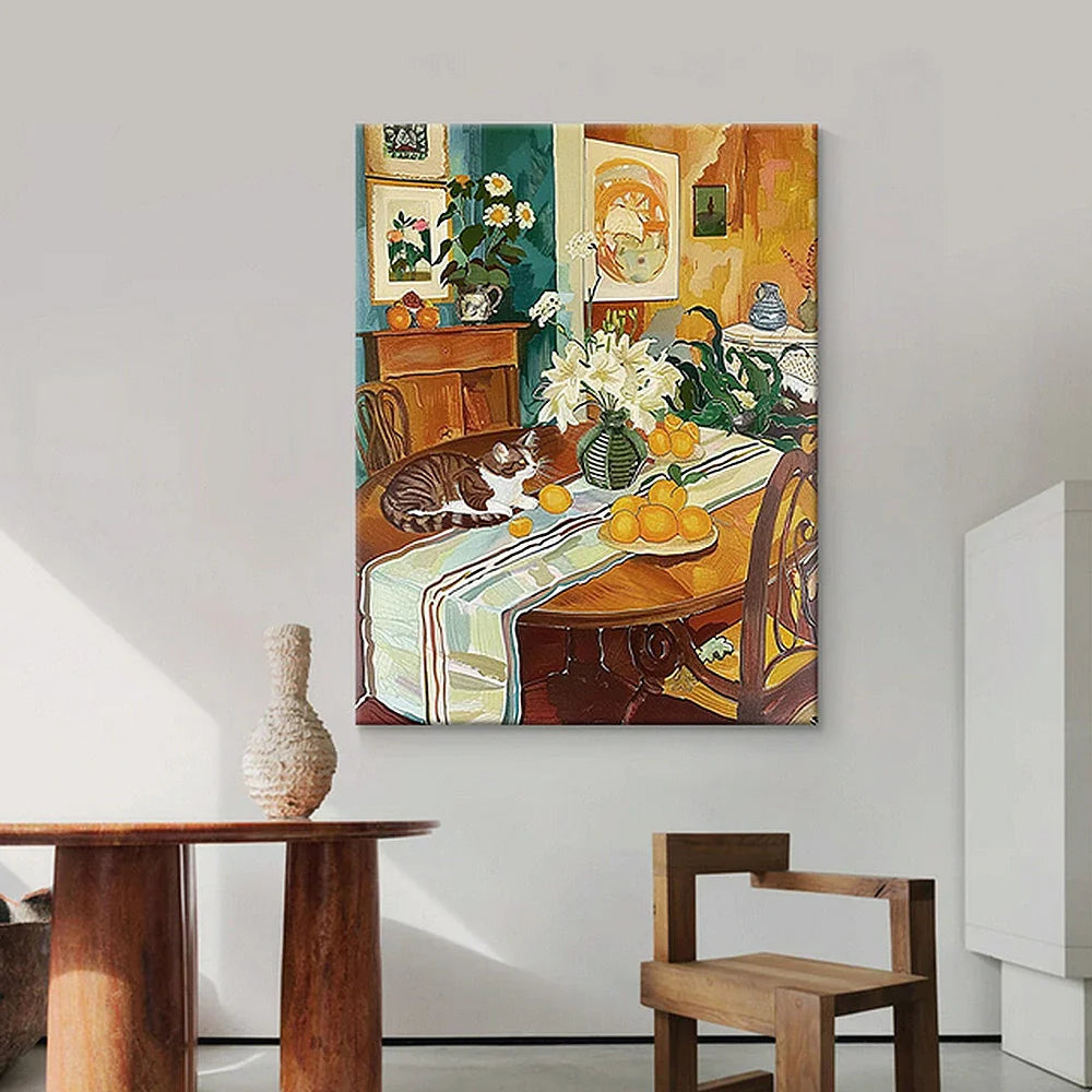 LUXORA 50/80/120cm Hand-Painted Oil Painting - Contemporary Abstract Painting with Soft Texture for Light Modern Spaces