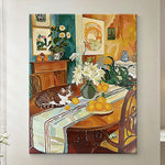 LUXORA 50/80/120cm Hand-Painted Oil Painting - Contemporary Abstract Painting with Soft Texture for Light Modern Spaces