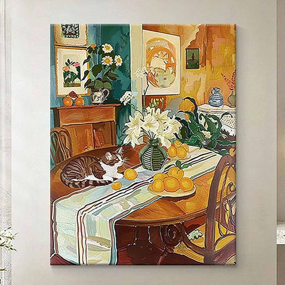 LUXORA 50/80/120cm Hand-Painted Oil Painting - Contemporary Abstract Painting with Soft Texture for Light Modern Spaces