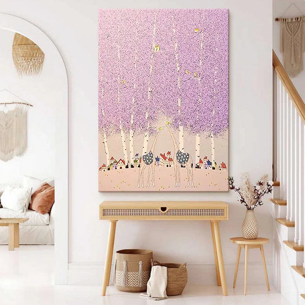 LUXORA 50/80/120cm Hand-Painted Oil Painting - Neutral Abstract Composition That Reflects Clean Lines and Subtle Detail