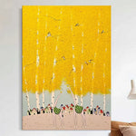 LUXORA 50/80/120cm Hand-Painted Oil Painting - Minimalist Design Painting Offering Clean Geometry and Balanced Neutral Tone