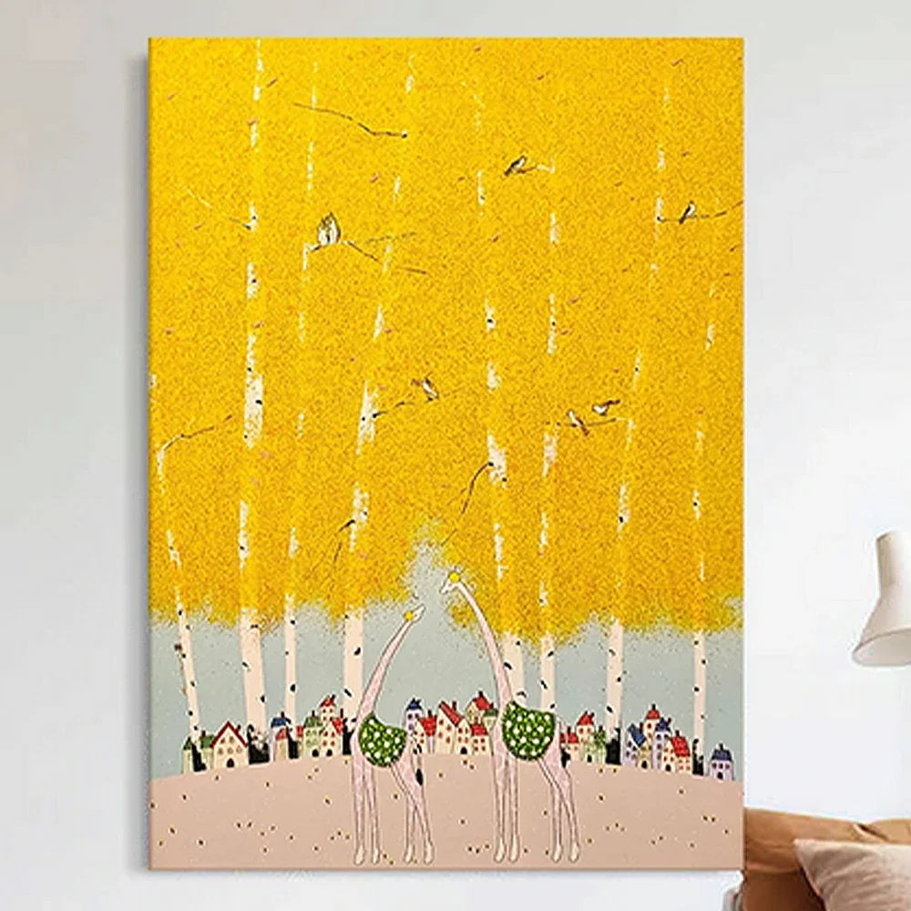 LUXORA 50/80/120cm Hand-Painted Oil Painting - Minimalist Design Painting Offering Clean Geometry and Balanced Neutral Tone