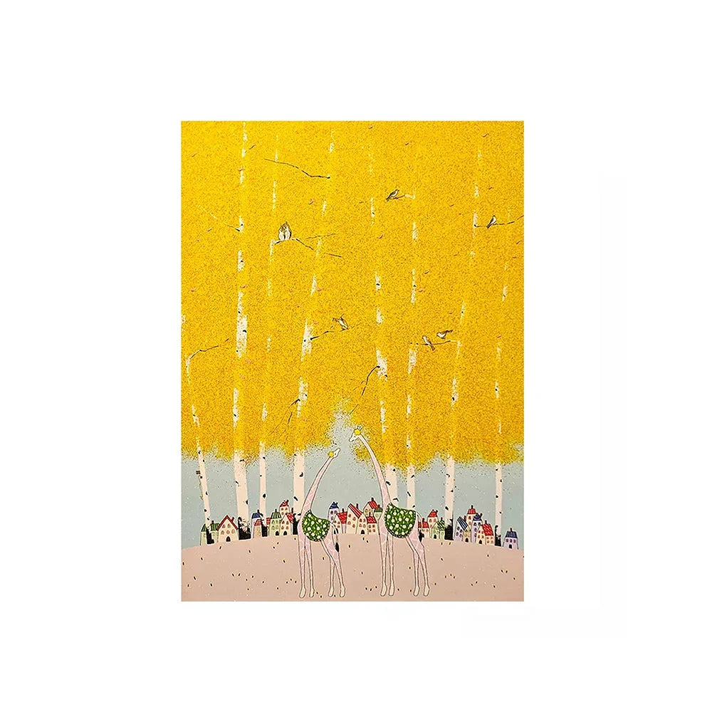 LUXORA 50/80/120cm Hand-Painted Oil Painting - Minimalist Design Painting Offering Clean Geometry and Balanced Neutral Tone