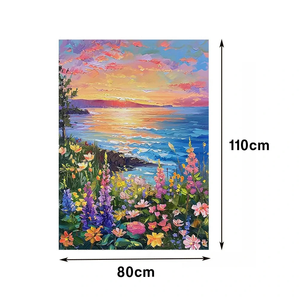 LUXORA 50/80/120cm Hand-Painted Oil Painting - Minimalist Neutral Artwork Perfect for Calm and Comfortable Living Rooms