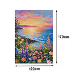 LUXORA 50/80/120cm Hand-Painted Oil Painting - Minimalist Neutral Artwork Perfect for Calm and Comfortable Living Rooms