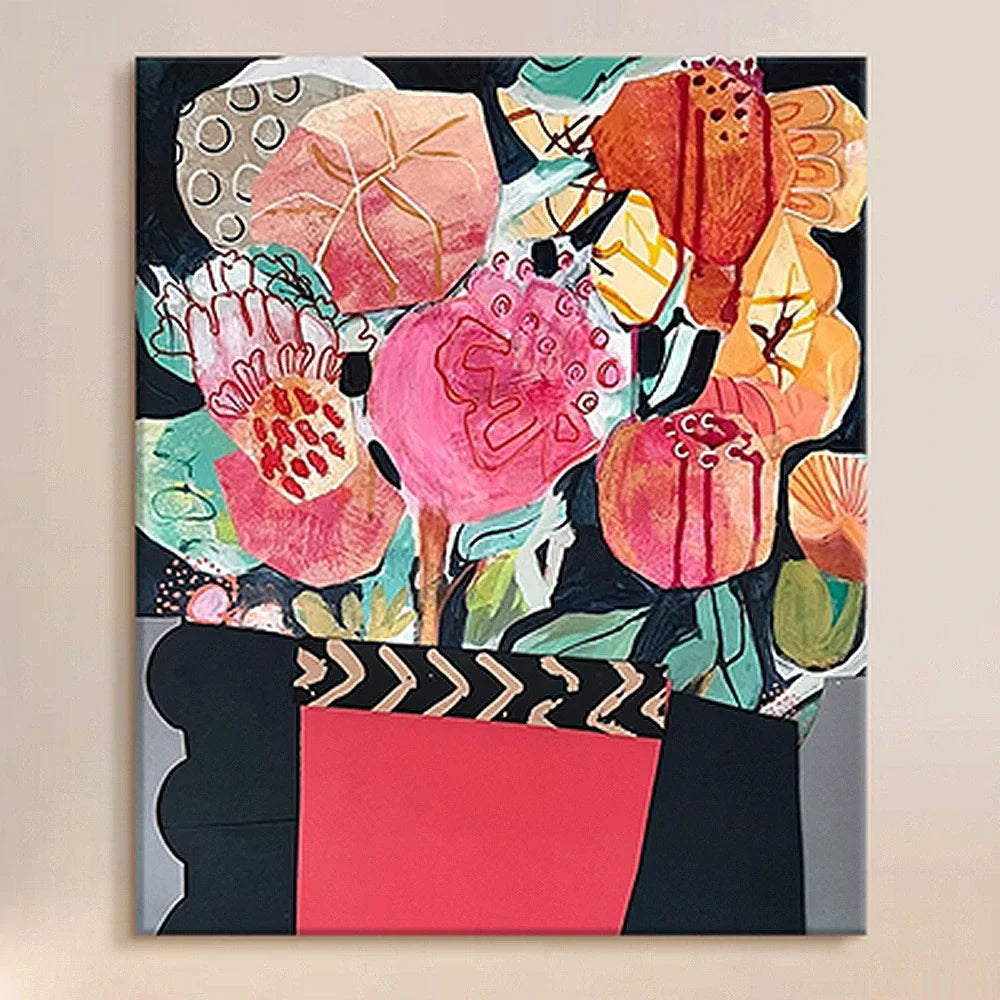 LUXORA 50/80/120cm Hand-Painted Oil Painting - Refined Abstract Canvas Offering Depth, Balance and Timeless Appeal