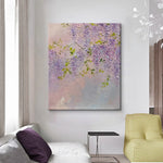 LUXORA 50/80/120cm Hand-Painted Oil Painting - Modern Abstract Canvas Art with Gentle Colour Layers and Balanced Texture