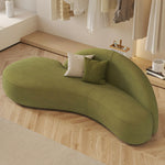LIVARA 220cm Sofa Velvet Upholstered, Waterproof, High-Density Sponge - Matte Ergonomic Easy-to-Clean, Design, Curved Green