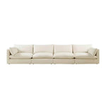 LUXORA Oversized Sofa - Deep Seating with Feather-Blend Cushions, Cotton-Linen Upholstery, Relaxed Lounge Comfort - White