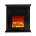 LIVARA 701 - Choice Remote Solid TV Wood Flame Heating 750-1500W of Core Electric Core Decorative Effect, 3D Fireplace Control, or 12W Console Black