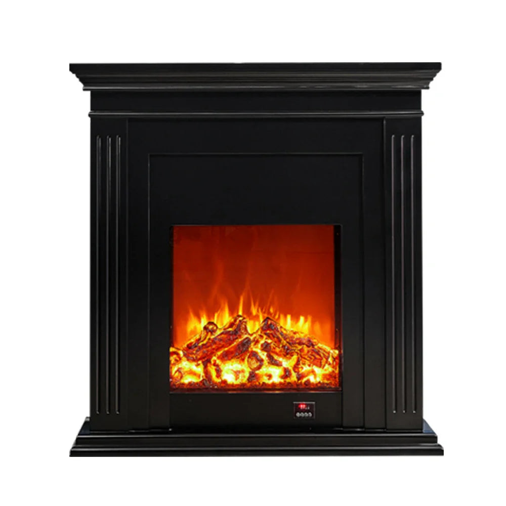 LIVARA 701 - Choice Remote Solid TV Wood Flame Heating 750-1500W of Core Electric Core Decorative Effect, 3D Fireplace Control, or 12W Console Black