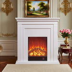 LIVARA 701 Fireplace Control, of 12W Decorative Core Electric - Console - Core Effect, 3D Choice Solid Flame TV 750-1500W Remote Heating or Wood White