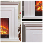 LIVARA 701 Fireplace Control, of 12W Decorative Core Electric - Console - Core Effect, 3D Choice Solid Flame TV 750-1500W Remote Heating or Wood White