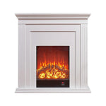 LIVARA 701 Fireplace Control, of 12W Decorative Core Electric - Console - Core Effect, 3D Choice Solid Flame TV 750-1500W Remote Heating or Wood White