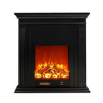 LIVARA 701 - Choice Remote Solid TV Wood Flame Heating 750-1500W of Core Electric Core Decorative Effect, 3D Fireplace Control, or 12W Console Black