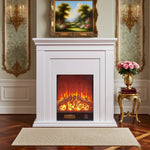 LIVARA 701 Fireplace Control, of 12W Decorative Core Electric - Console - Core Effect, 3D Choice Solid Flame TV 750-1500W Remote Heating or Wood White