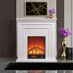 LIVARA 701 Fireplace Control, of 12W Decorative Core Electric - Console - Core Effect, 3D Choice Solid Flame TV 750-1500W Remote Heating or Wood White