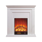 LIVARA 701 Fireplace Control, of 12W Decorative Core Electric - Console - Core Effect, 3D Choice Solid Flame TV 750-1500W Remote Heating or Wood White