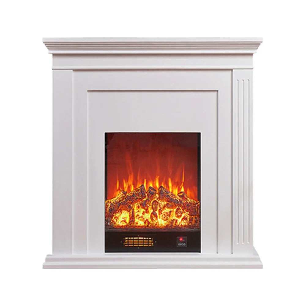 LIVARA 701 Fireplace Control, of 12W Decorative Core Electric - Console - Core Effect, 3D Choice Solid Flame TV 750-1500W Remote Heating or Wood White