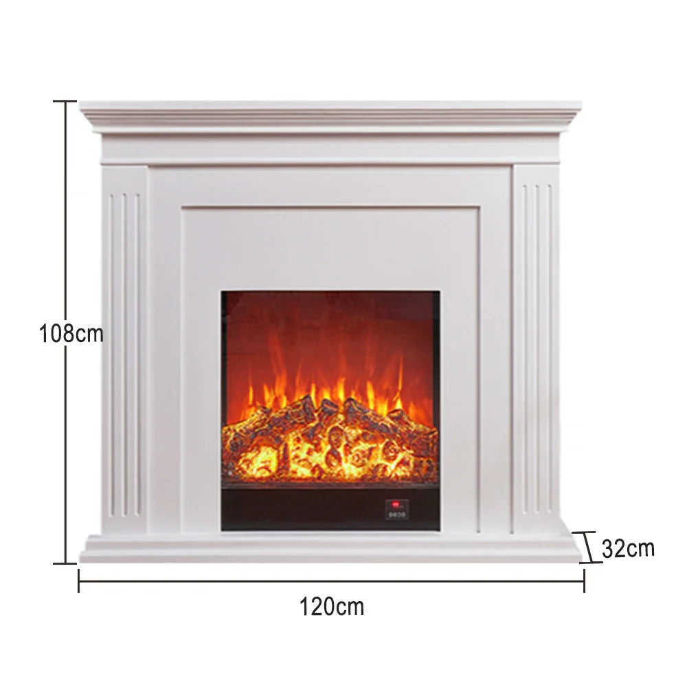 LIVARA 701 Fireplace Control, of 12W Decorative Core Electric - Console - Core Effect, 3D Choice Solid Flame TV 750-1500W Remote Heating or Wood White