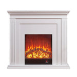 LIVARA 701 Fireplace Control, of 12W Decorative Core Electric - Console - Core Effect, 3D Choice Solid Flame TV 750-1500W Remote Heating or Wood White