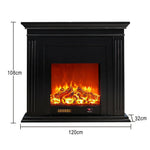 LIVARA 701 - Choice Remote Solid TV Wood Flame Heating 750-1500W of Core Electric Core Decorative Effect, 3D Fireplace Control, or 12W Console Black