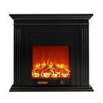 LIVARA 701 - Choice Remote Solid TV Wood Flame Heating 750-1500W of Core Electric Core Decorative Effect, 3D Fireplace Control, or 12W Console Black