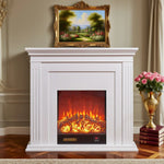 LIVARA 701 Fireplace Control, of 12W Decorative Core Electric - Console - Core Effect, 3D Choice Solid Flame TV 750-1500W Remote Heating or Wood White