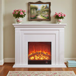 LIVARA 701 Fireplace Control, of 12W Decorative Core Electric - Console - Core Effect, 3D Choice Solid Flame TV 750-1500W Remote Heating or Wood White