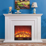 LIVARA 701 Fireplace Control, of 12W Decorative Core Electric - Console - Core Effect, 3D Choice Solid Flame TV 750-1500W Remote Heating or Wood White